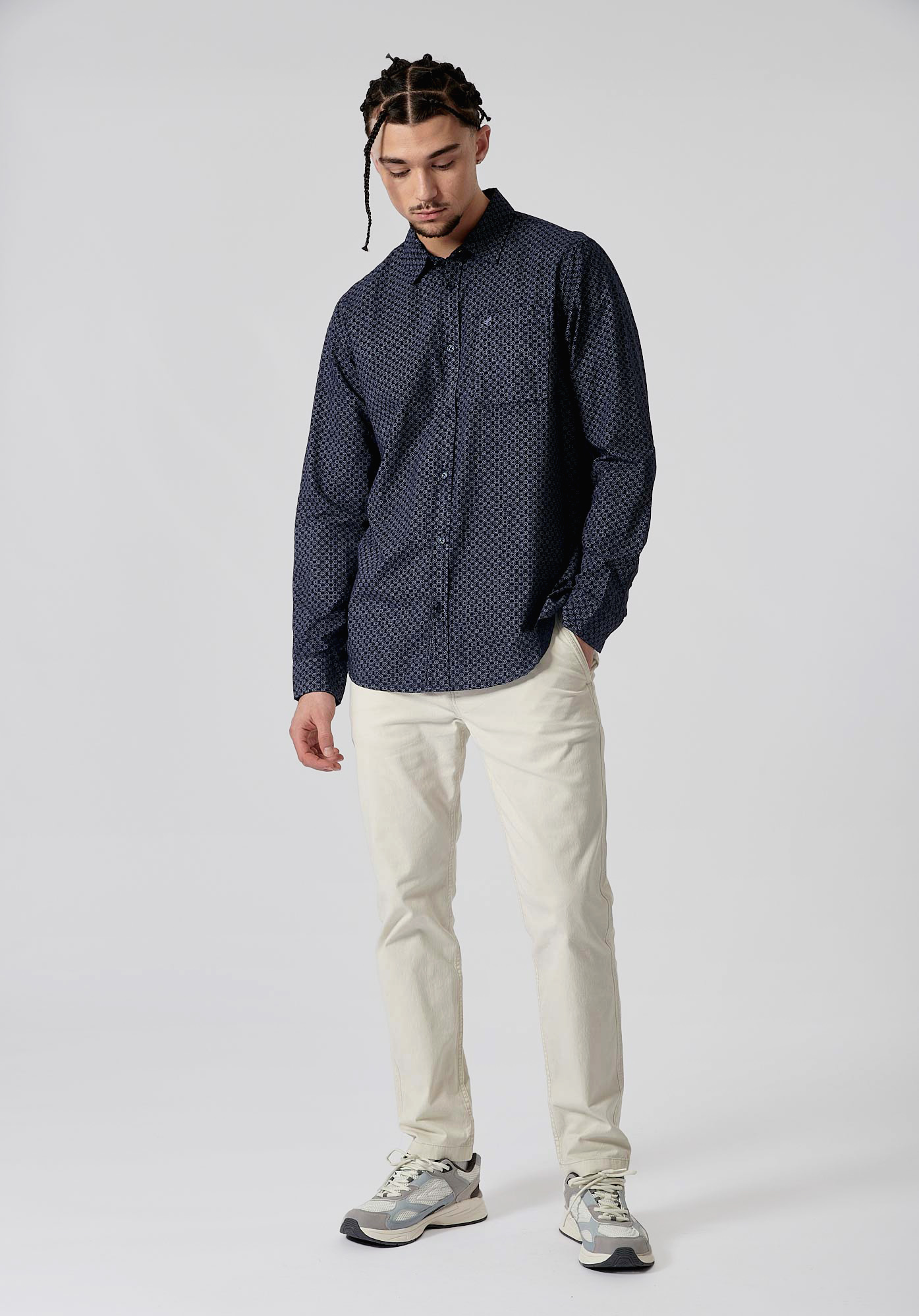 ROMER  Chemise bleue imprimée homme