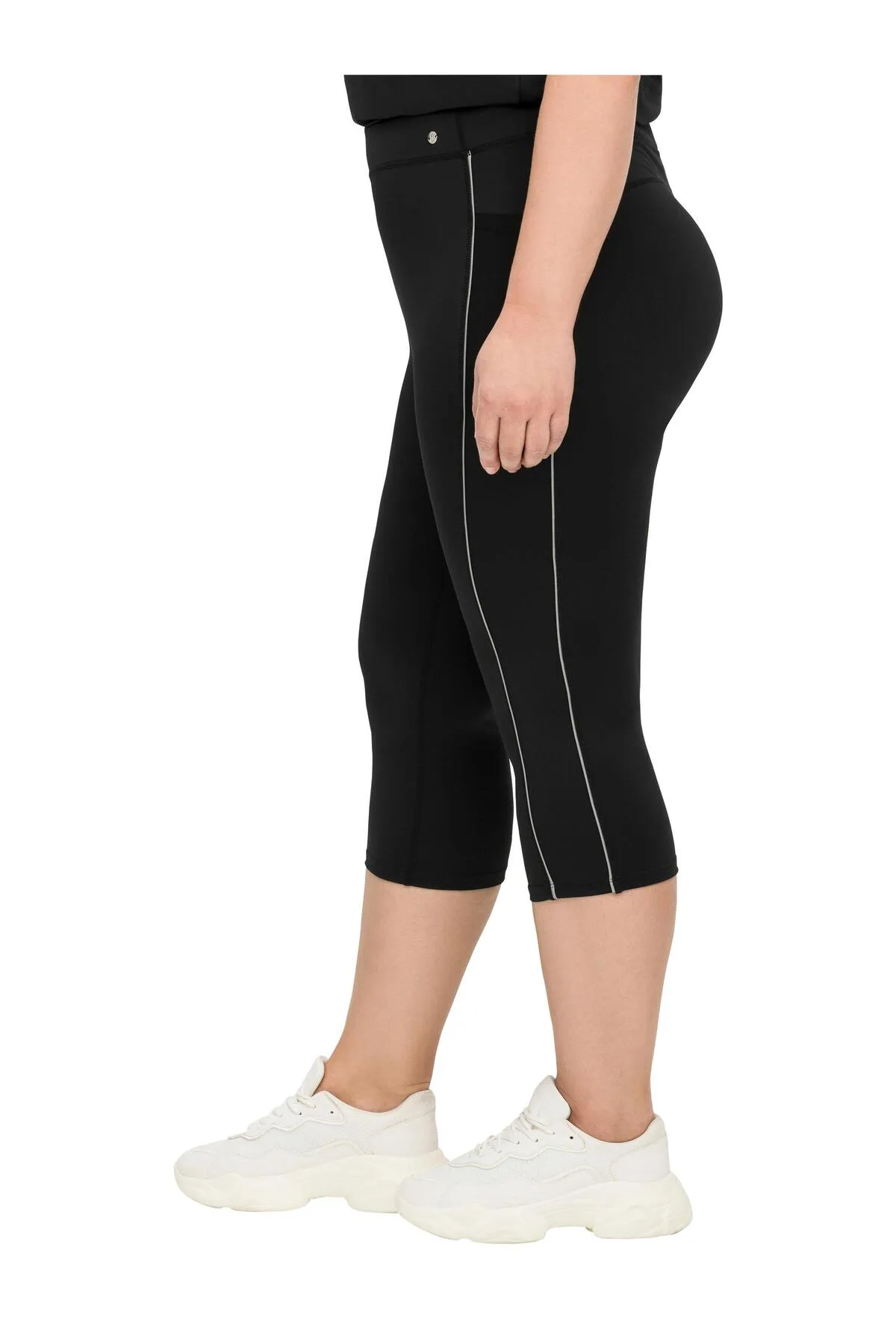 Sheego  Sport-Leggings - Schwarz - Mittlerer Bund