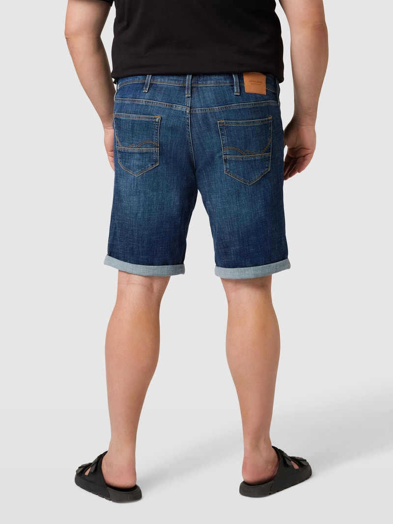 PLUS SIZE Jeansshorts mit fixierten Beinumschlägen Modell 'RICK' in jeans