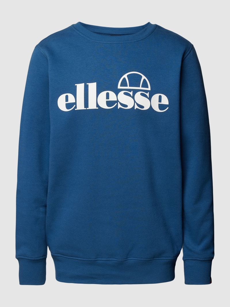 Sweatshirt mit Label-Print Modell 'Bootia' in blau