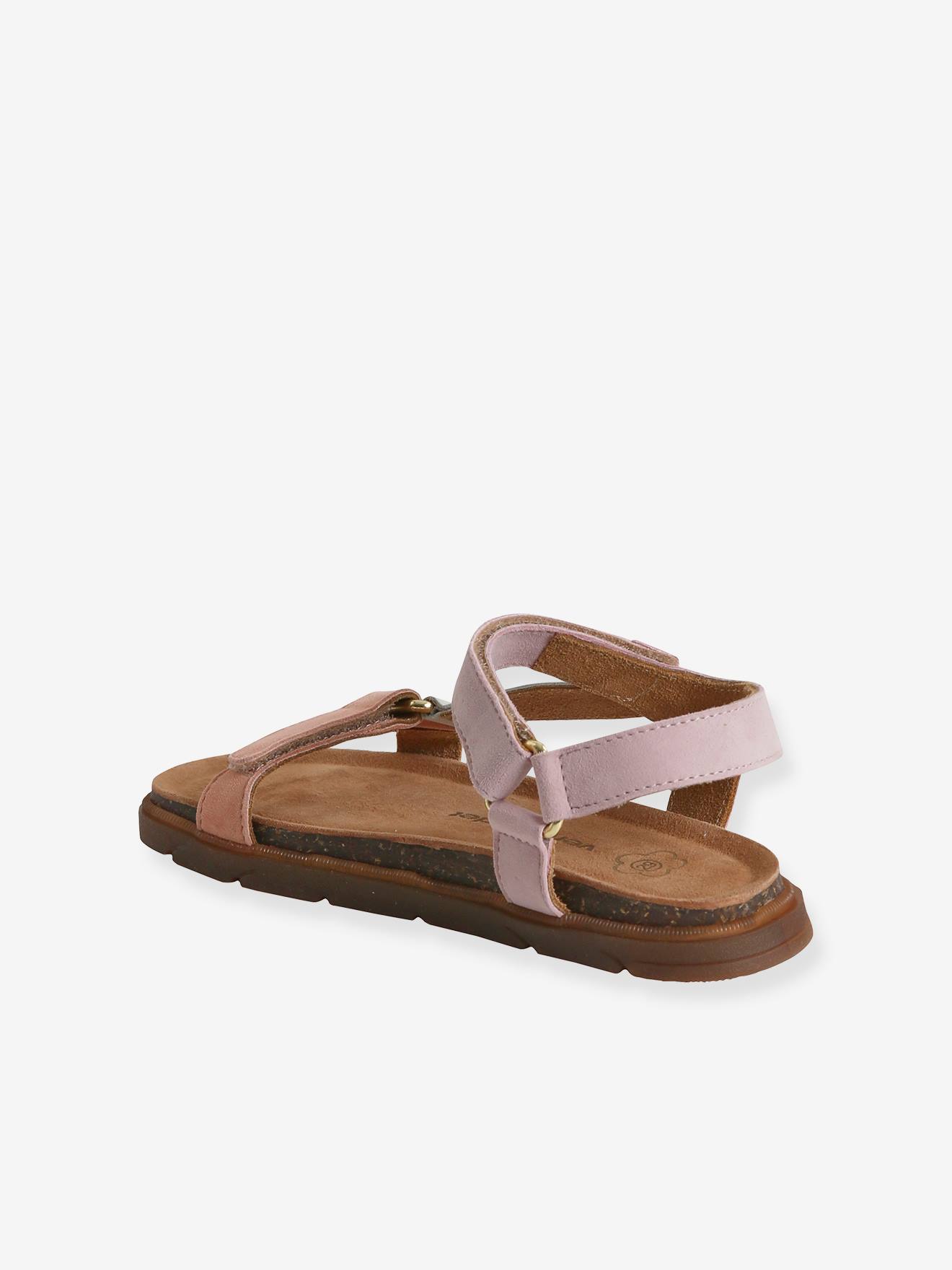 Vertbaudet Mädchen Klett-Sandalen - dunkelrosa