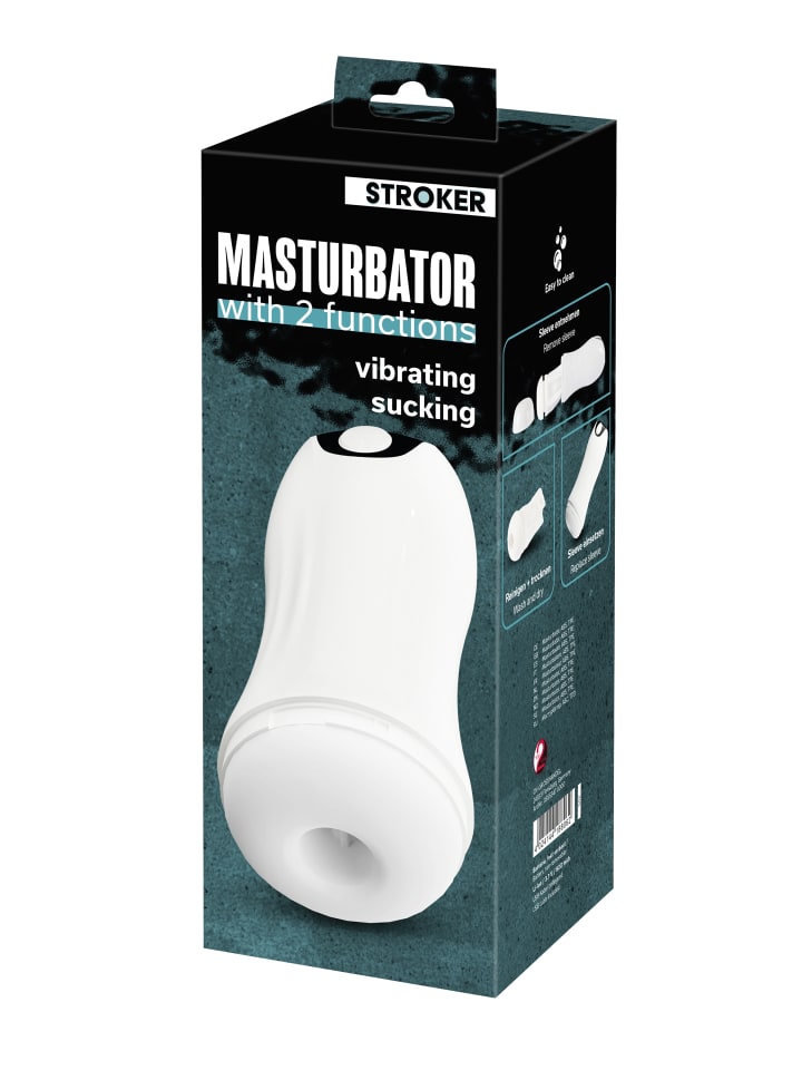 Stroker Masturbator Masturbator with 2 functions in weiß günstig kaufen 21 cm