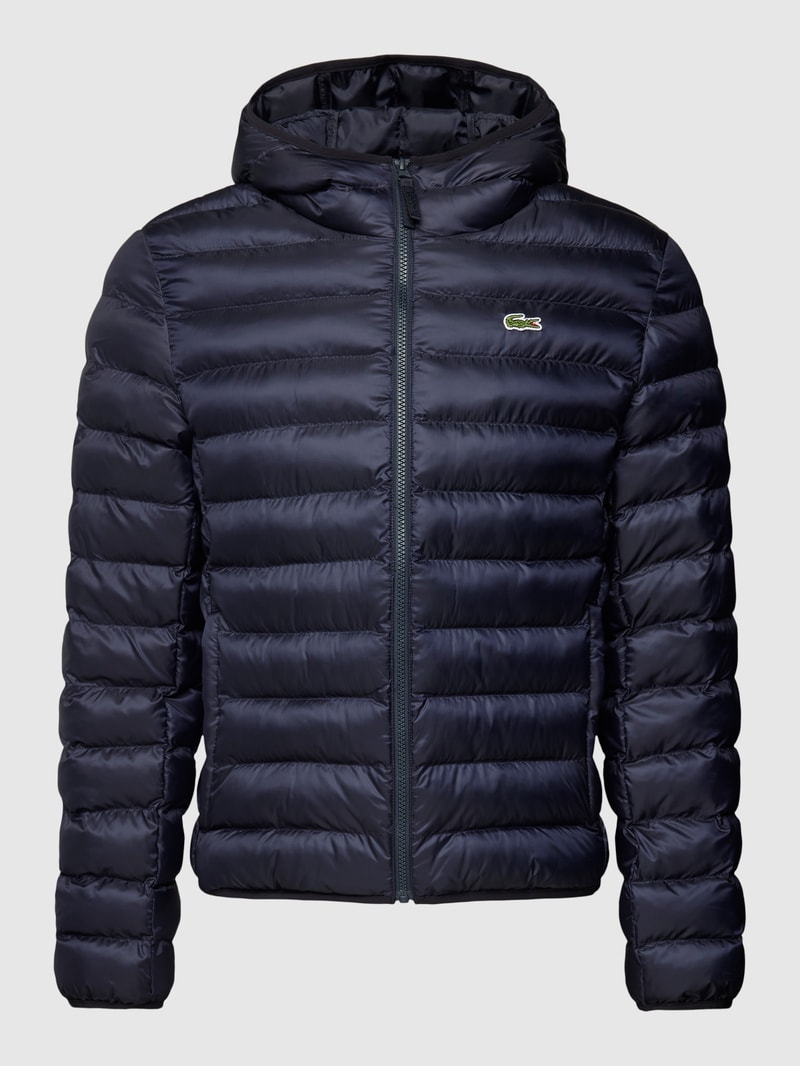 Steppjacke mit Kapuze in dunkelblau