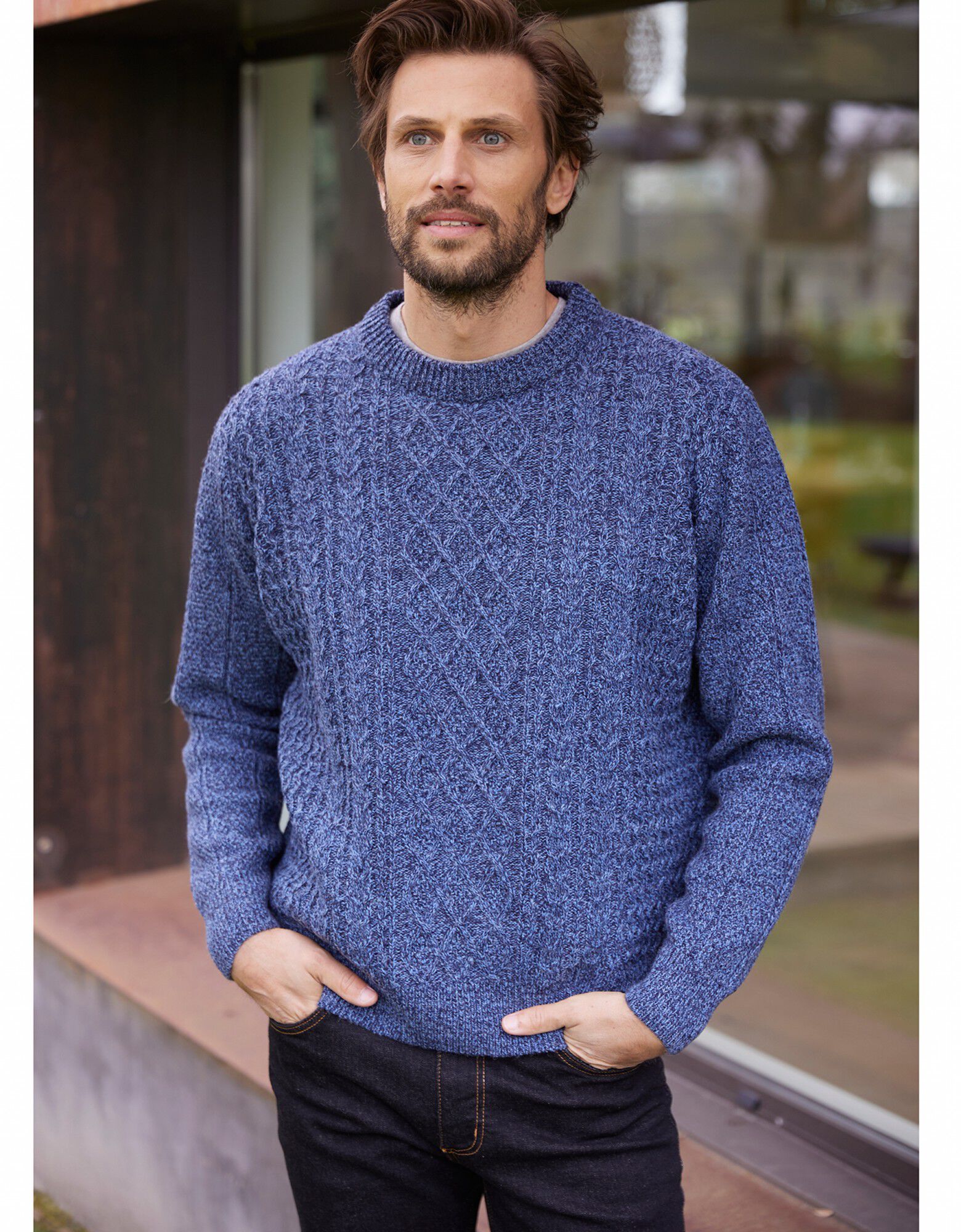 Pull irlandais col rond
