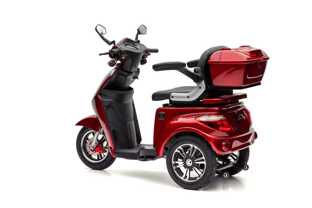 Econelo Elektro Dreiradroller ECONELO S1000 Lithium rot