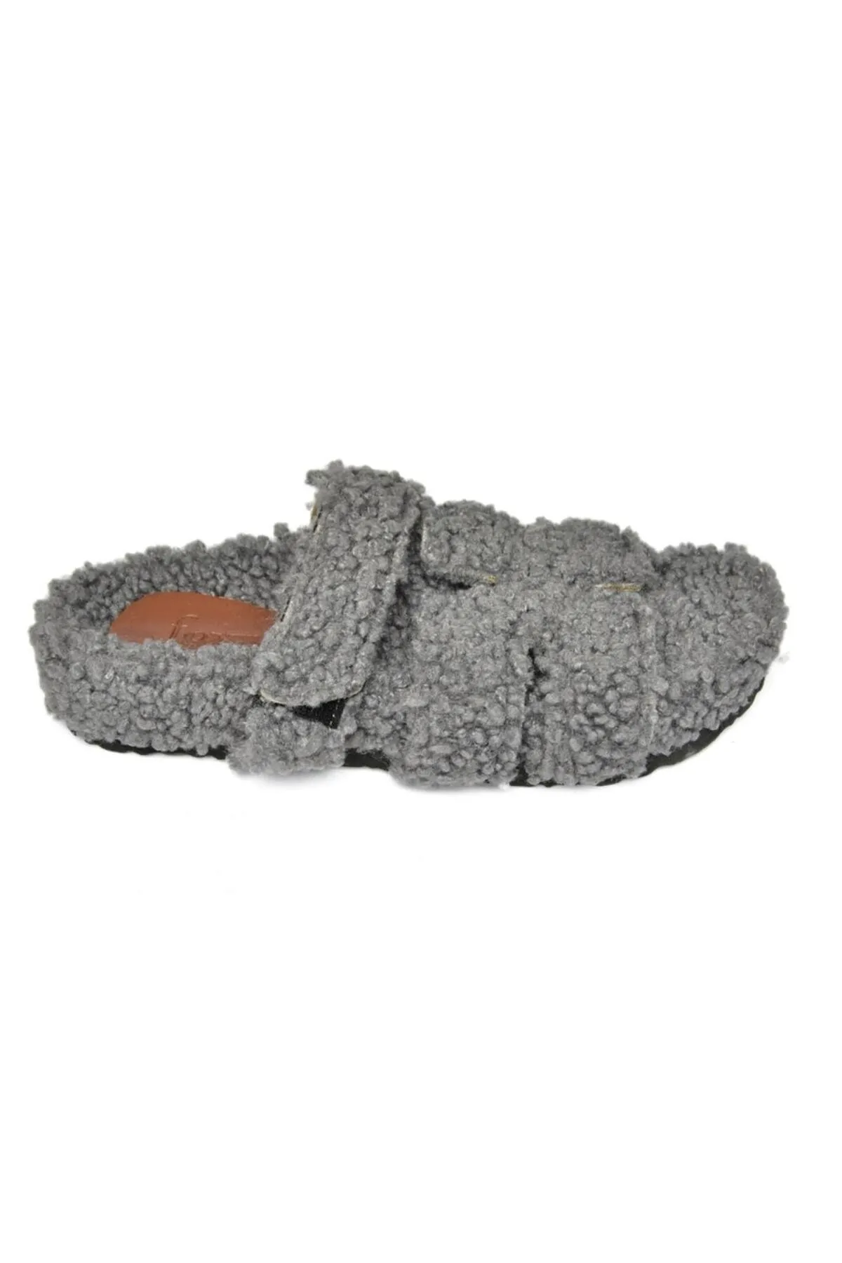 Fox Shoes  R824527204 Damenhausschuhe aus grauem Fell