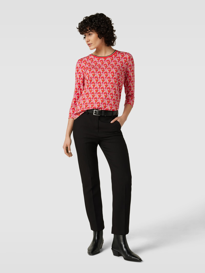 T-Shirt mit 3/4-Arm in rot