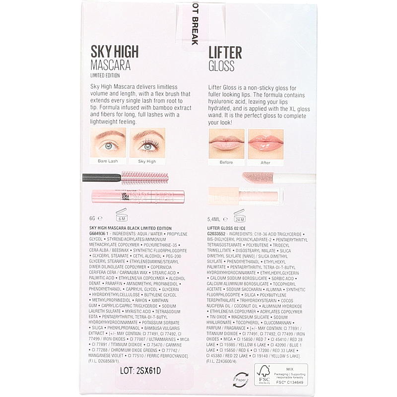 Maybelline Gavesett Maybelline Sky high gloss