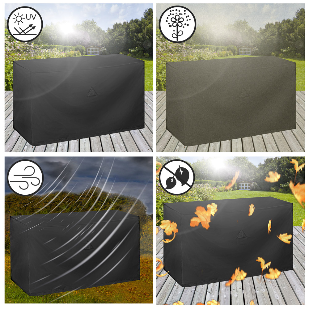 Casaria Kingsleeve® Abdeckplane Gartenbank Anthrazit 162x65x88cm