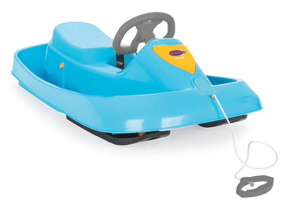 Jamara e.K. JAMARA-461101-Snow Play Bob Ralley 100 cm blau mit Lenkrad