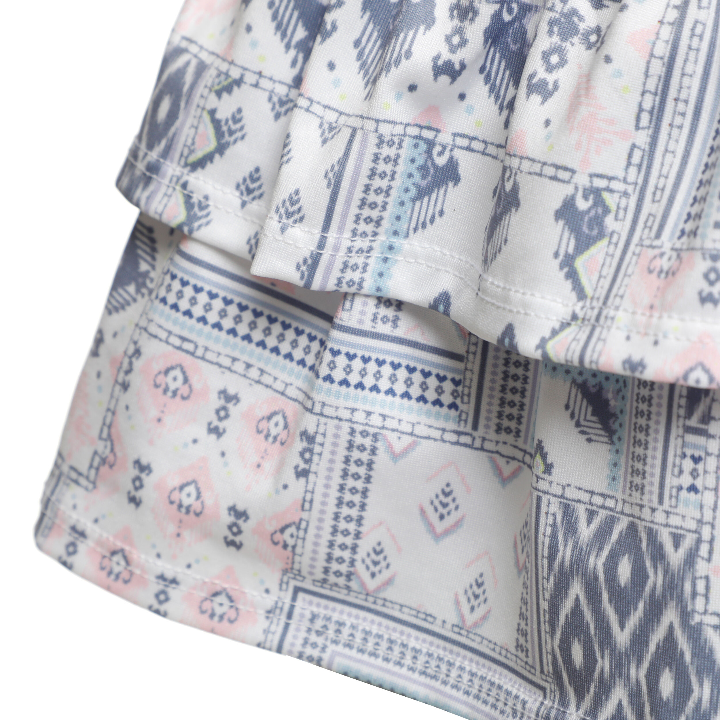 Ikat Pocket Rock Mädchen - Weiß, Flieder