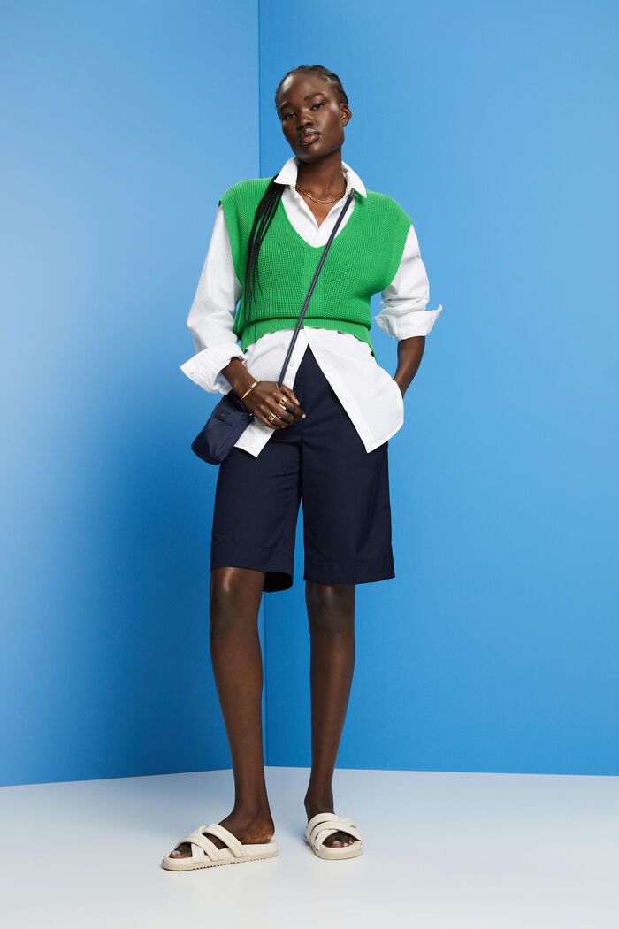 Bermudashorts mit hohem Bund