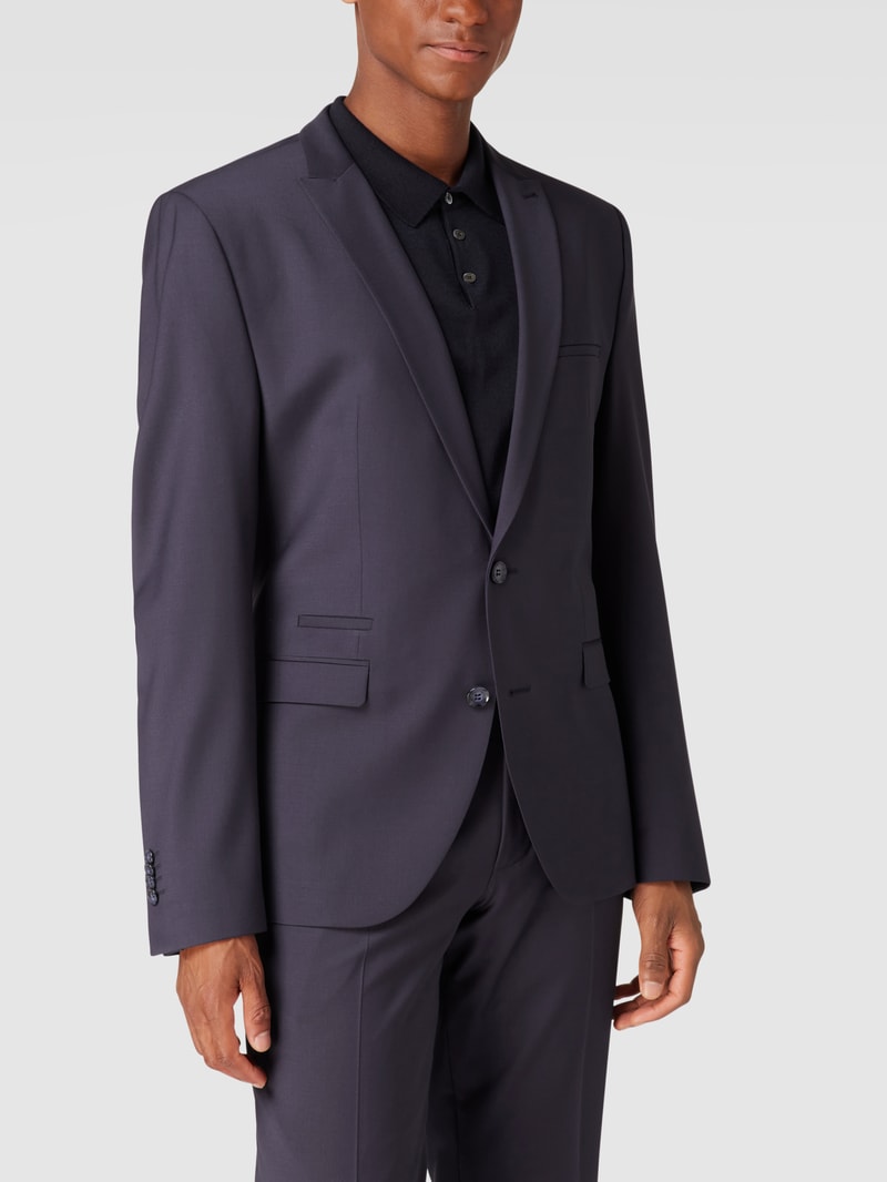 Slim Fit 2-Knopf-Sakko mit Stretch-Anteil Modell 'CiCastello' - 'CIPOWERSTRETCH' in marineblau