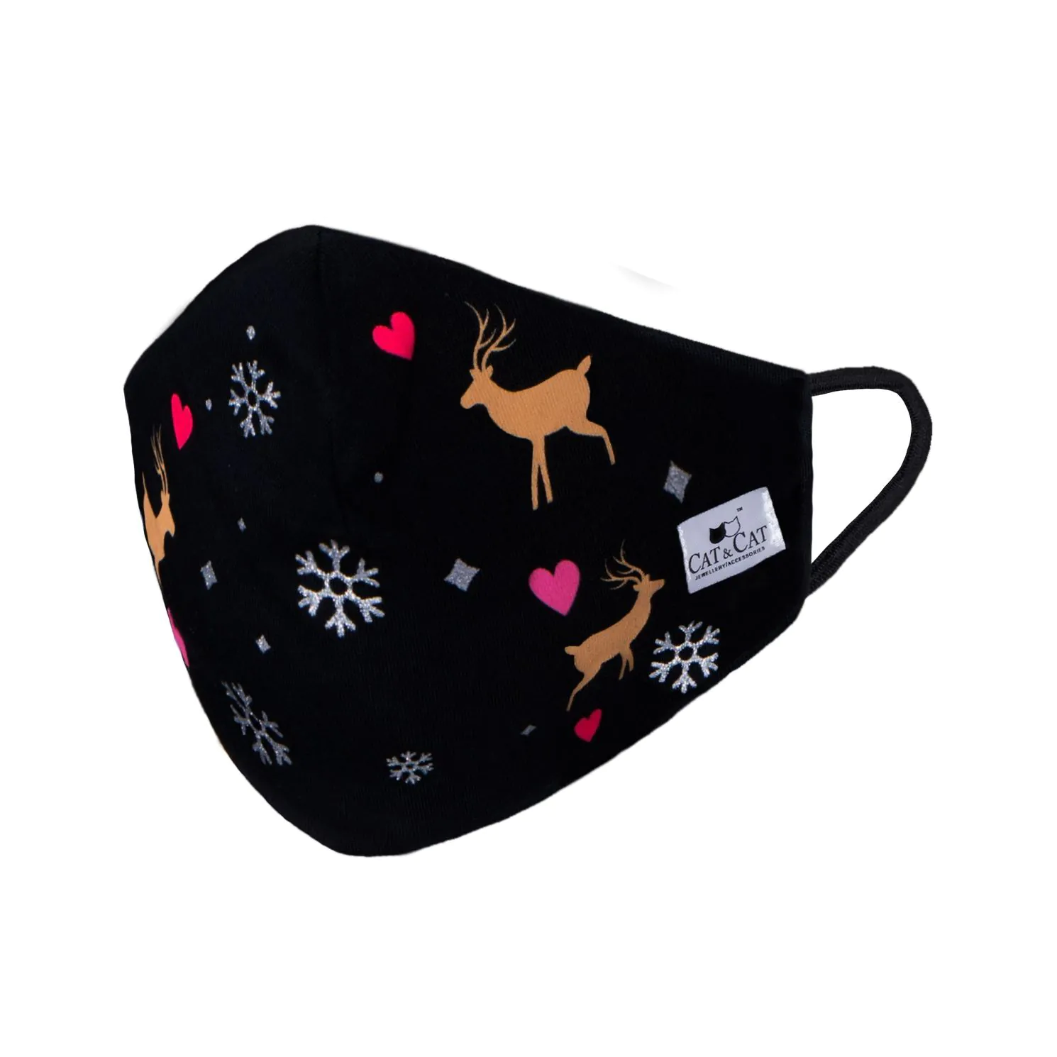 Máscara de rena reutilizável premium super macia da Cat & Cat
