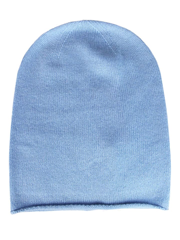 Zwillingsherz Kaschmir-Beanie in Hellblau günstig kaufen onesize