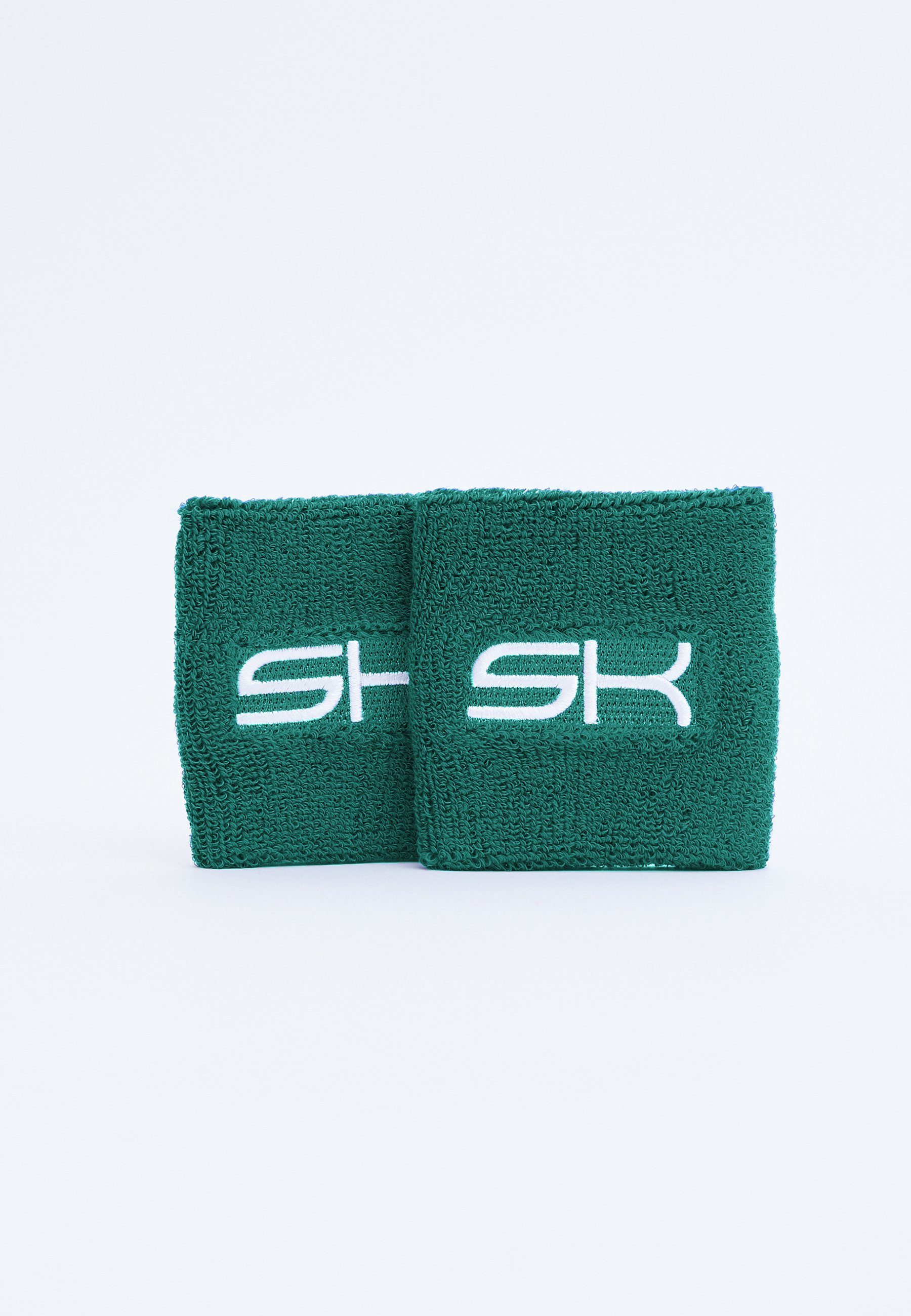 SPORTKIND Schweißband Tennis Schweißbänder klein 2er Set unisex Kinder & Erwachsene, smaragd grün