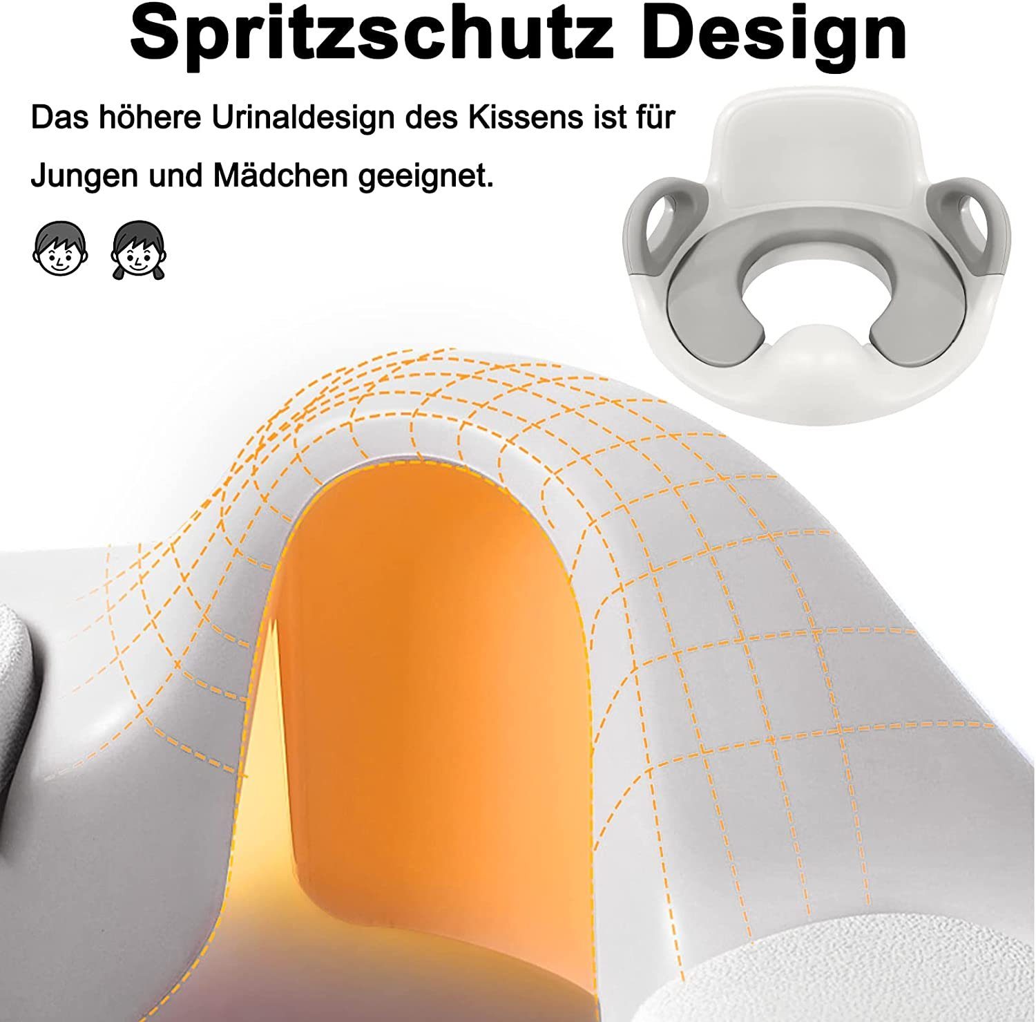 AUFUN Baby-Toilettensitz Kinder WC Sitz kinder Toilettentrainer Töpfchen, 3 Farben