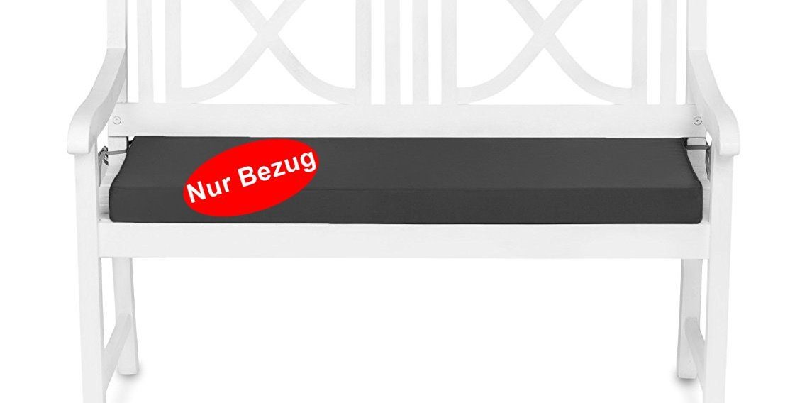 TexDeko Bankauflage Bezug (ohne Füllung etc) für Gartenbank Auflagen Sitzkissen usw., wasserabweisend, Premium Qualität, Farbe & Maße: nach Wahl