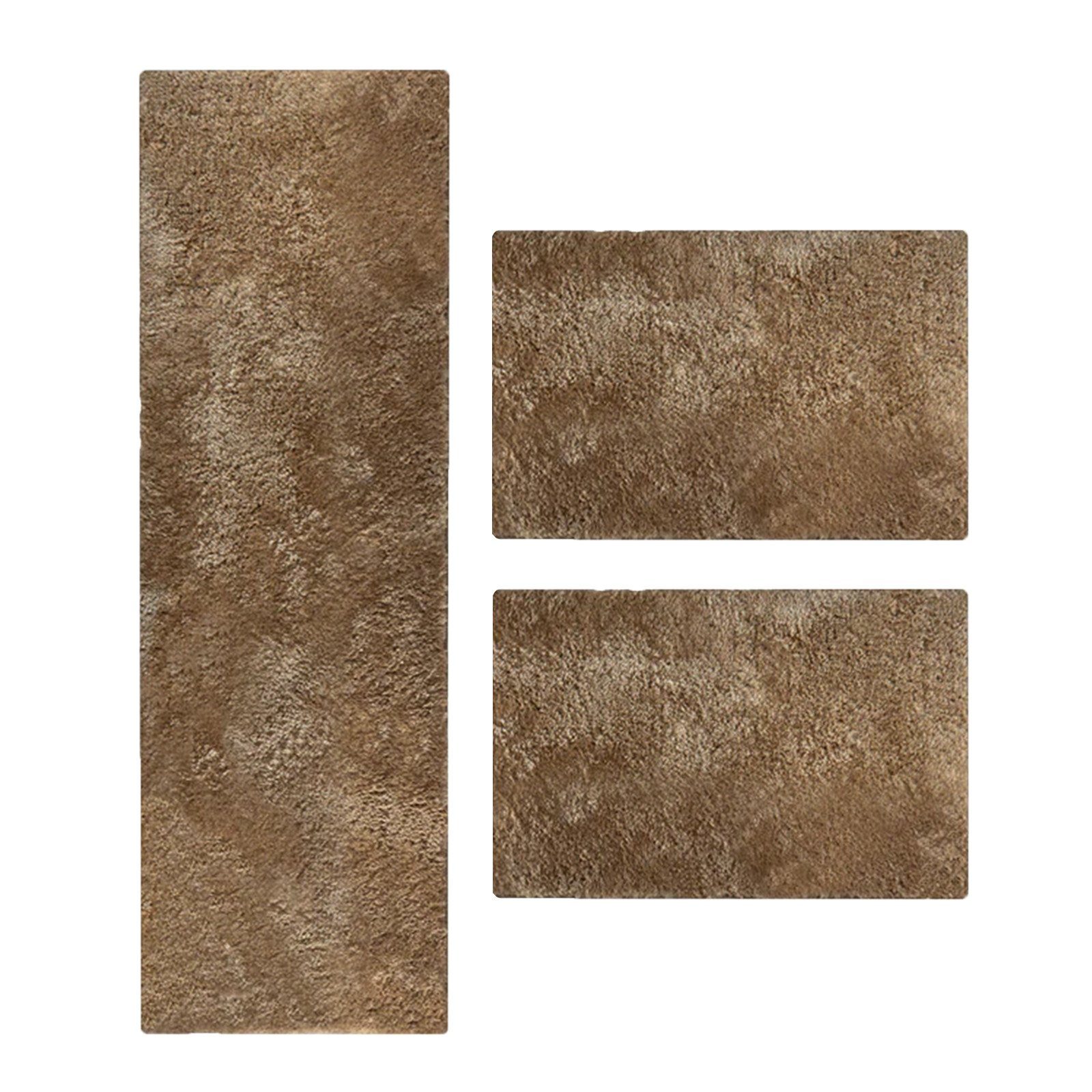 Bettumrandung Royal Flokati, rechteckig, Teppichläufer, verschiedene Farben Karat, (3-tlg), Flokati