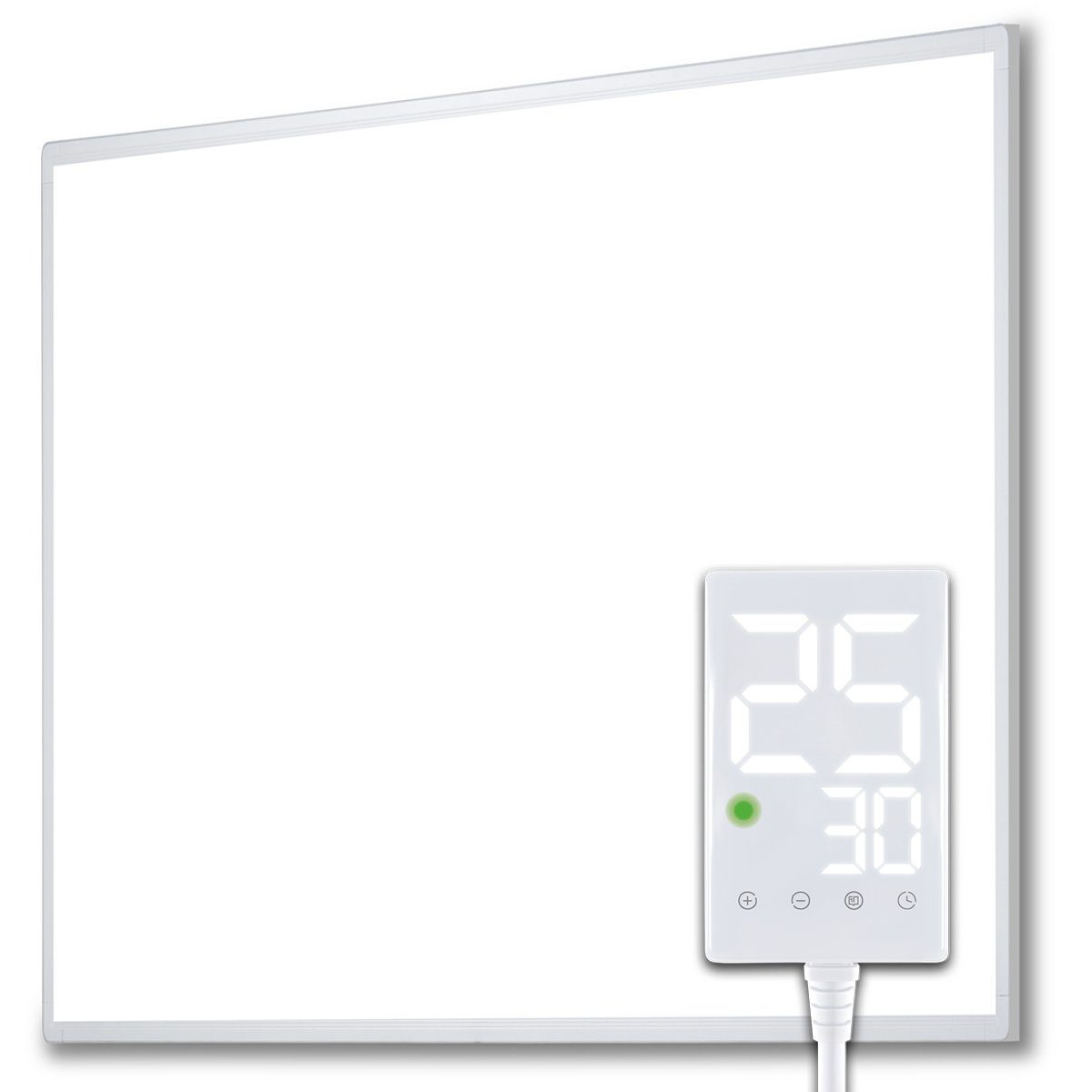 Heidenfeld Infrarotheizung 300-1200 W Elektroheizung HF-HP100-3 inkl. Thermostat - 10 J. Garantie, Fenster-Auf Erkennung - Infraroth Wandheizung Elektro Heizkörper