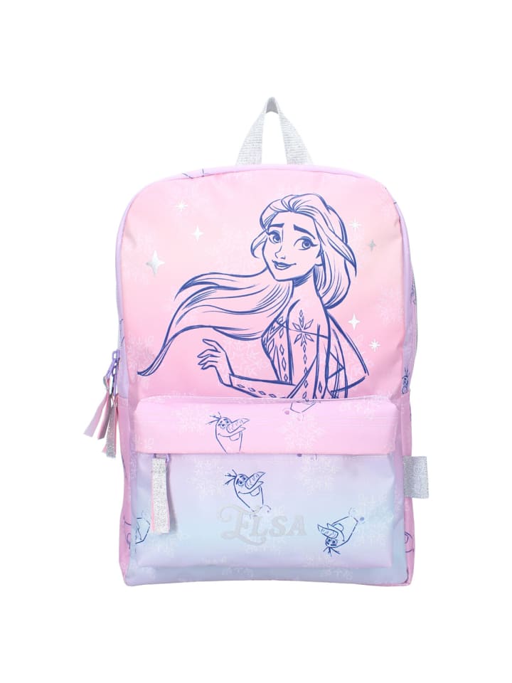 Disney Disney Kinder Rucksack Frozen II Bunter SchulrucksackElsa & Olaf in Rosa günstig kaufen 33 x 23 cm