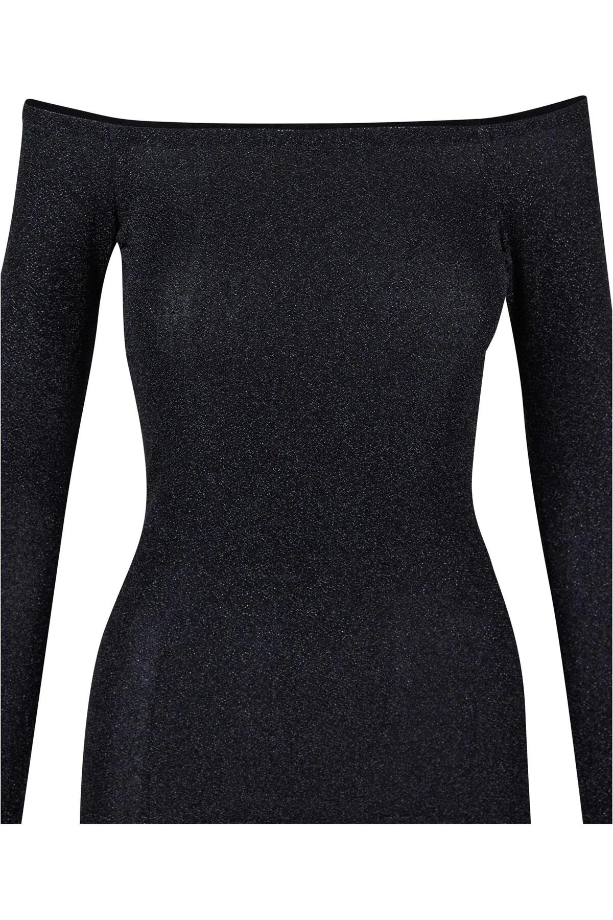 Urban Classics  Damen Schulterfreies Langarm-Glitzerkleid für Damen