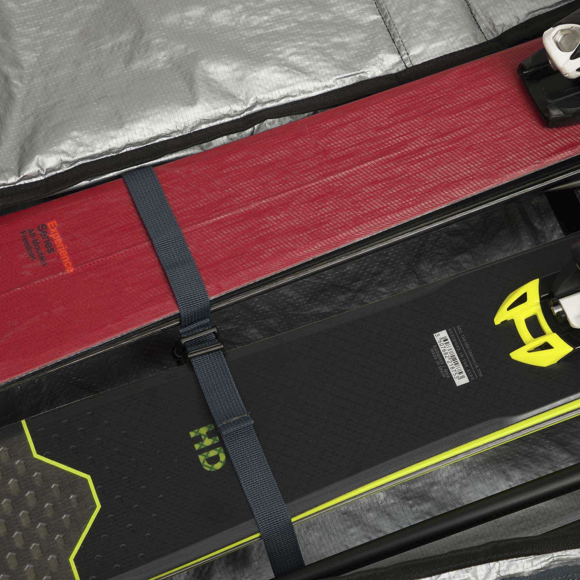 Housse à Skis Matelassée Unisexe Premium 2 Paires Extensible De 160 à 210 Cm