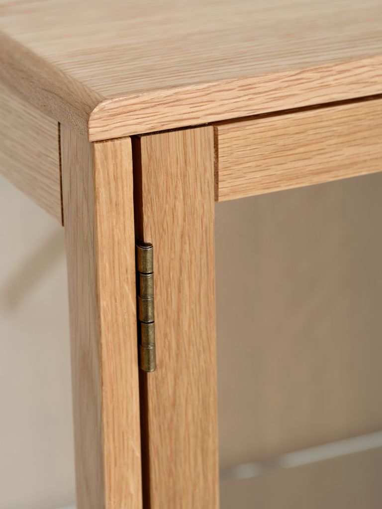VESTERBY Display Cabinet VESTERBY low, 2 doors, natural oak