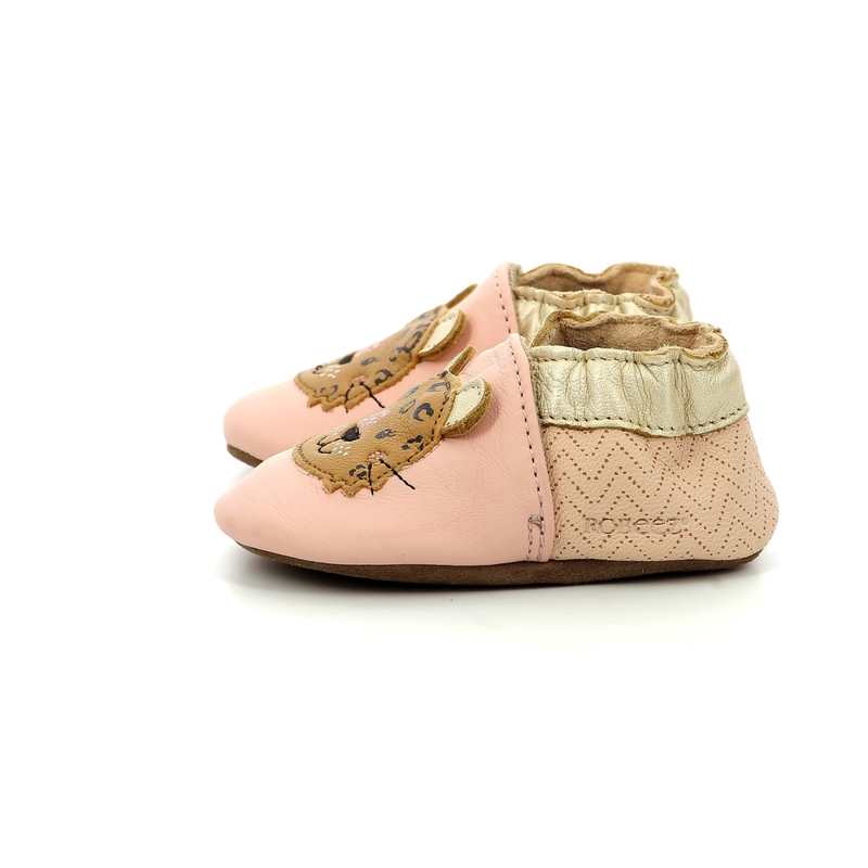 Chaussons cuir tannage vegetal Leopardo