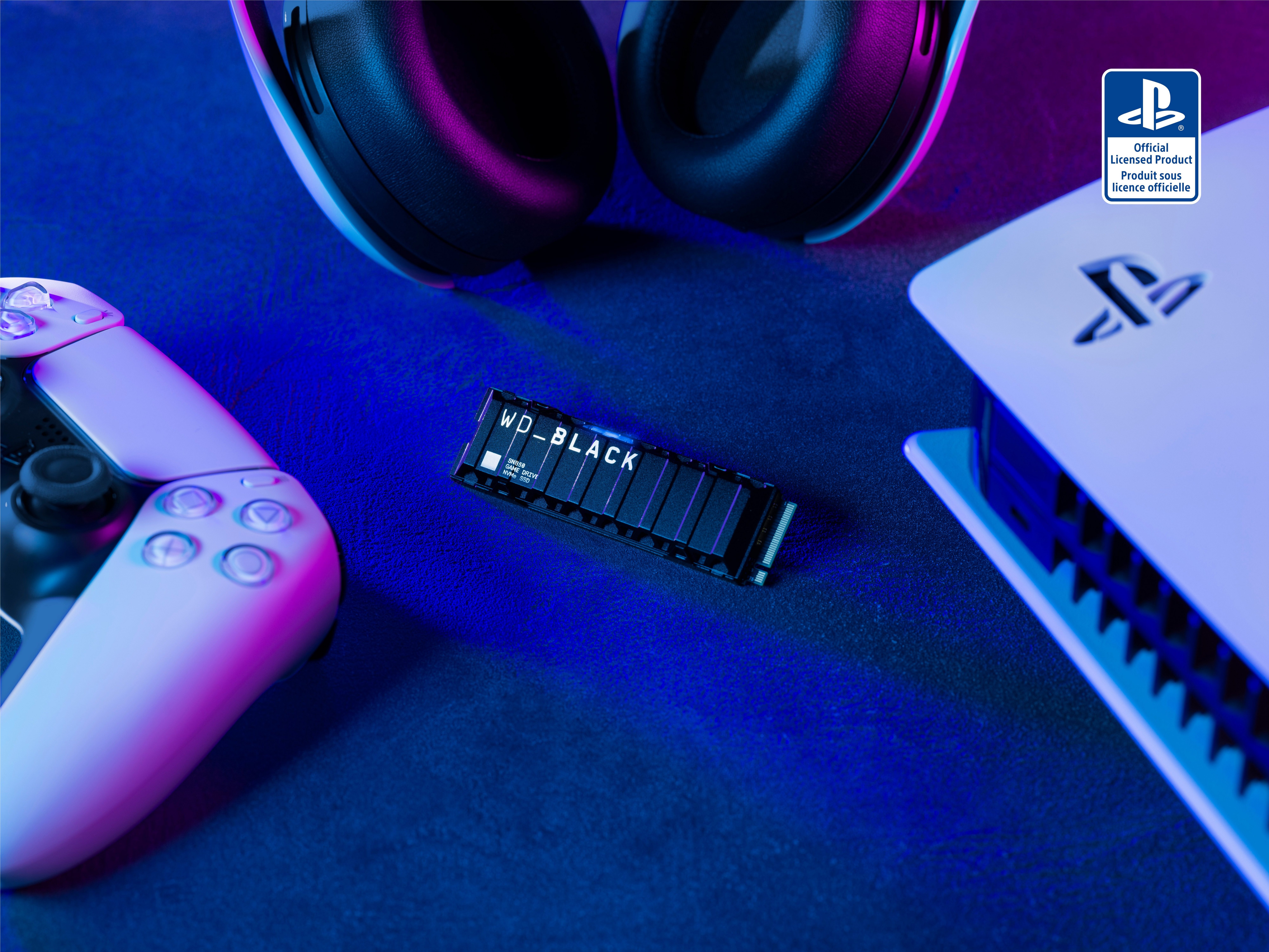WD_Black SN850 NVMe™ SSD für PS5™-Konsolen mit Heatsink interne Gaming-SSD (1 TB) 7000 MB/S Lesegeschwindigkeit, 5300 MB/S Schreibgeschwindigkeit