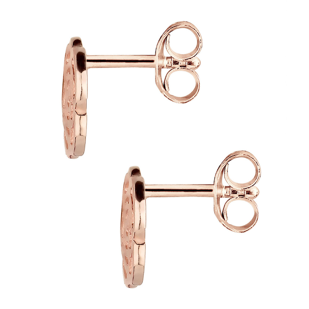 Elli Elli Boucles d'Oreilles Rose Blume Cut Out Floral Romantik rosé vergoldet Boucles d'oreilles