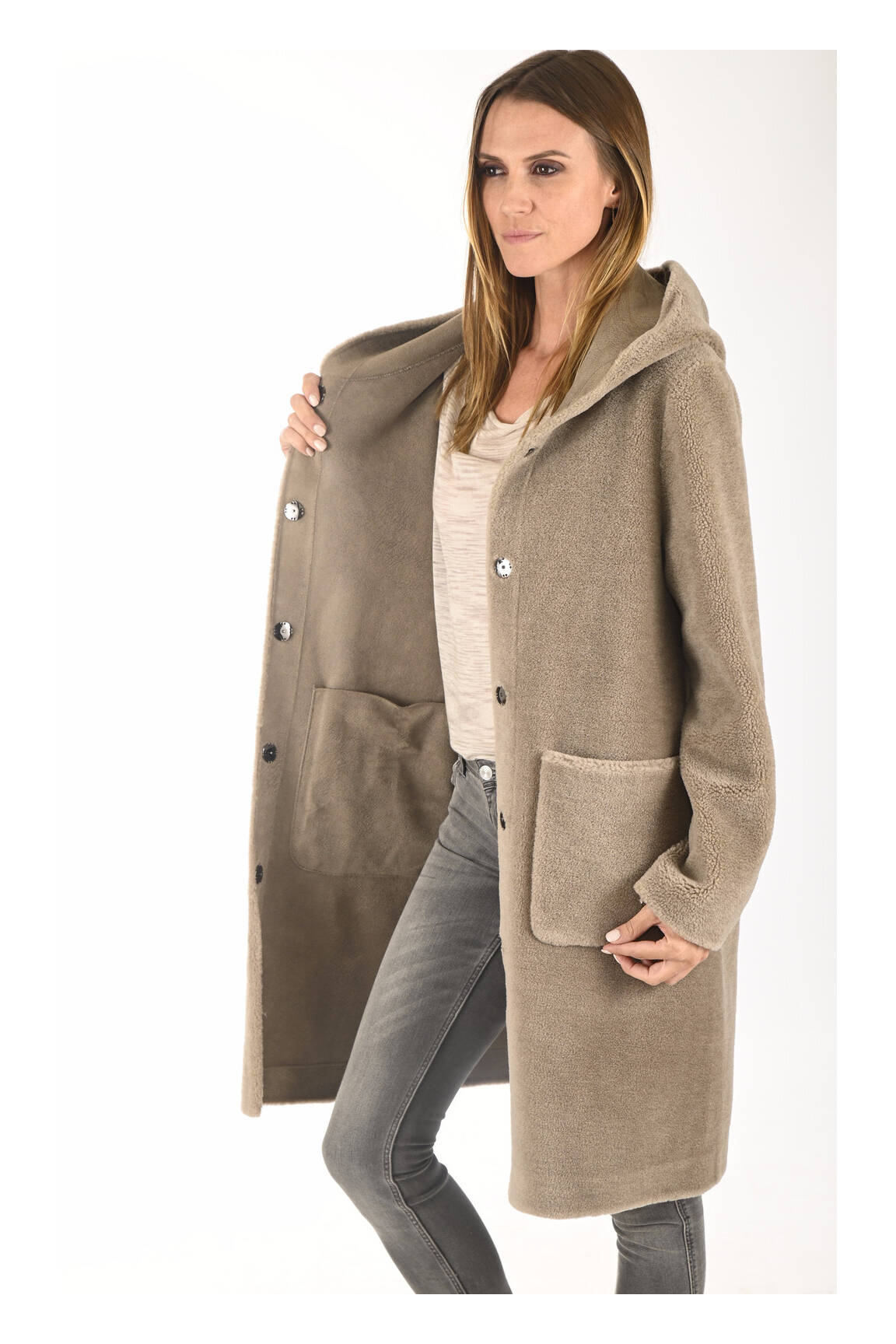 Oakwood Manteaux Longs Femme couleur beige