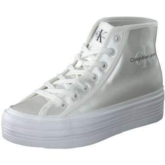 Calvin Klein Bold Vulc Flatf Mid Laceup in weiß