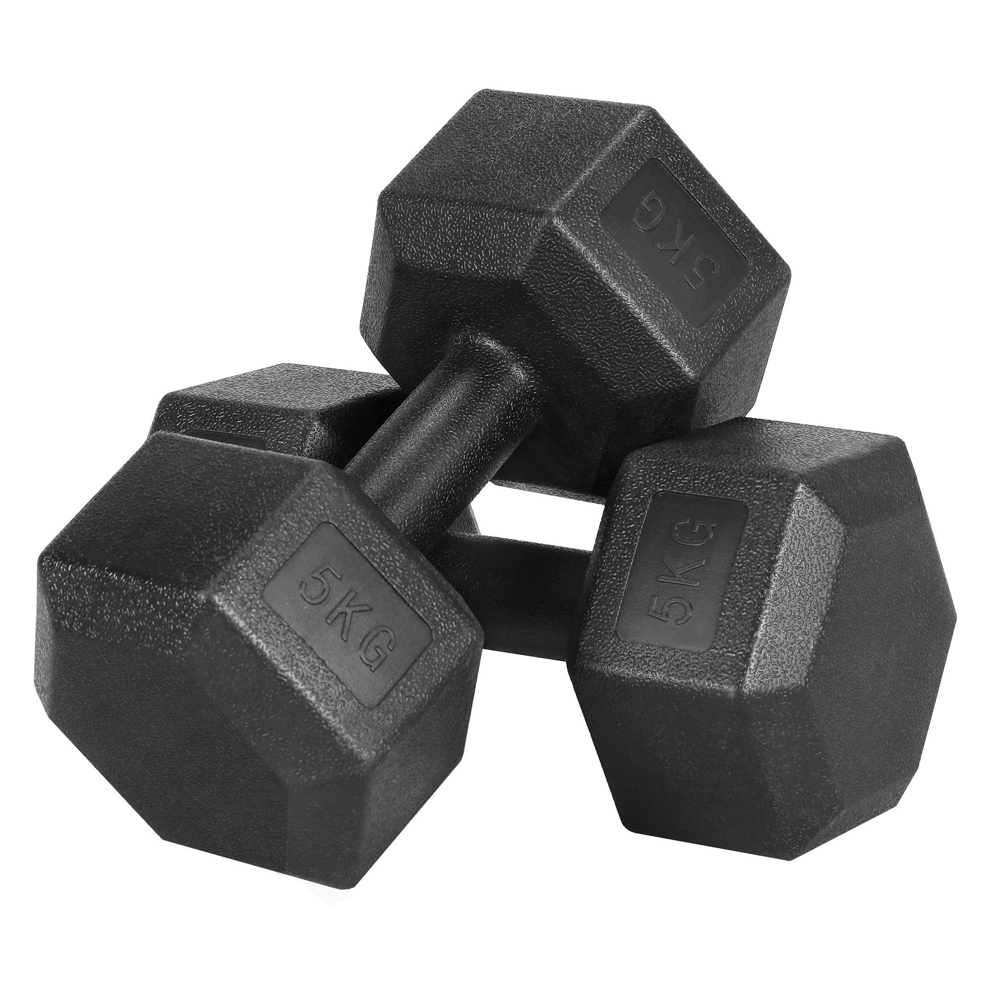 Yaheetech Hantel-Set, 2 Stück 5Kg Kurzhanteln aus Gusseisen