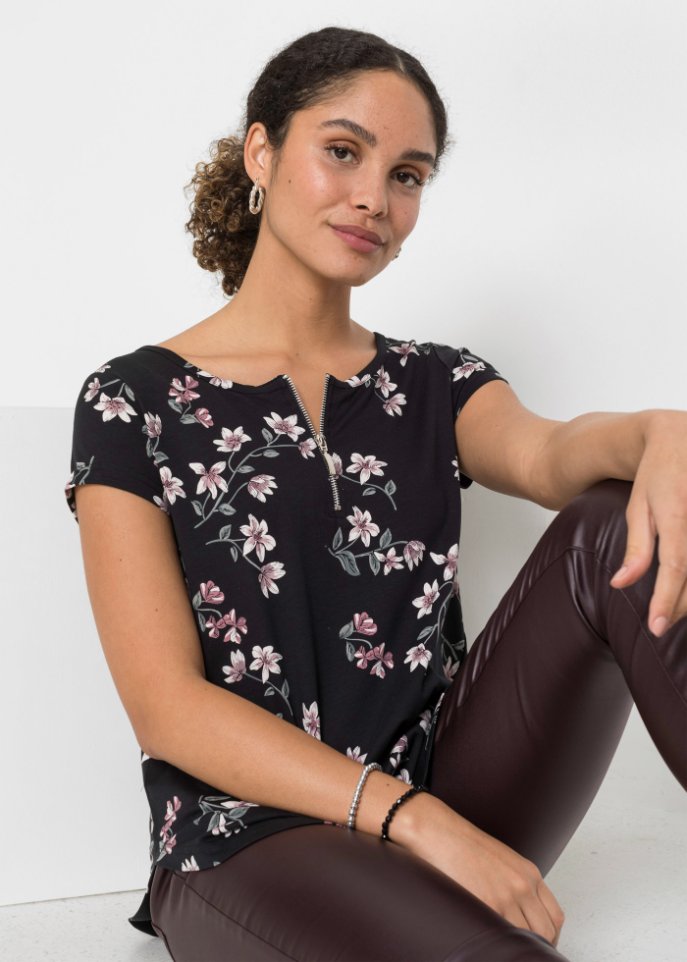 Shirt mit Reißverschluss