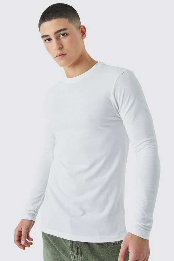 Langärmliges Muscle-Fit T-Shirt