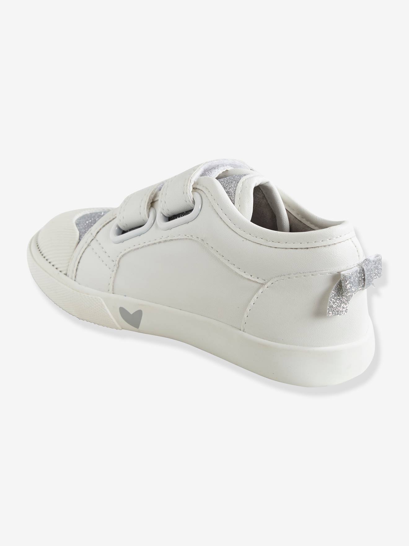 Tennis scratchées fille collection maternelle blanc