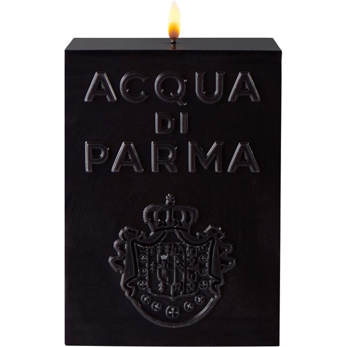 Schwarze Cube Candle Ambra