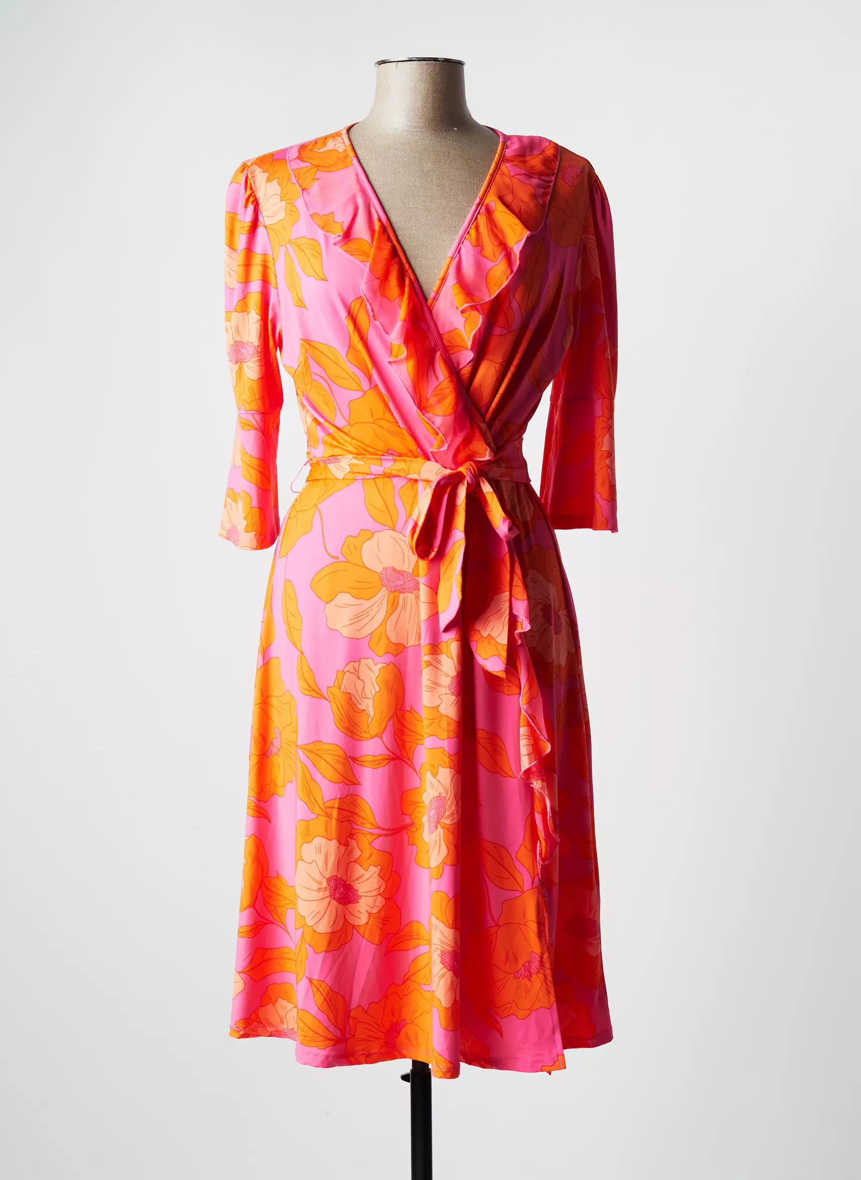 K Design Robes Mi Longues Femme couleur rose