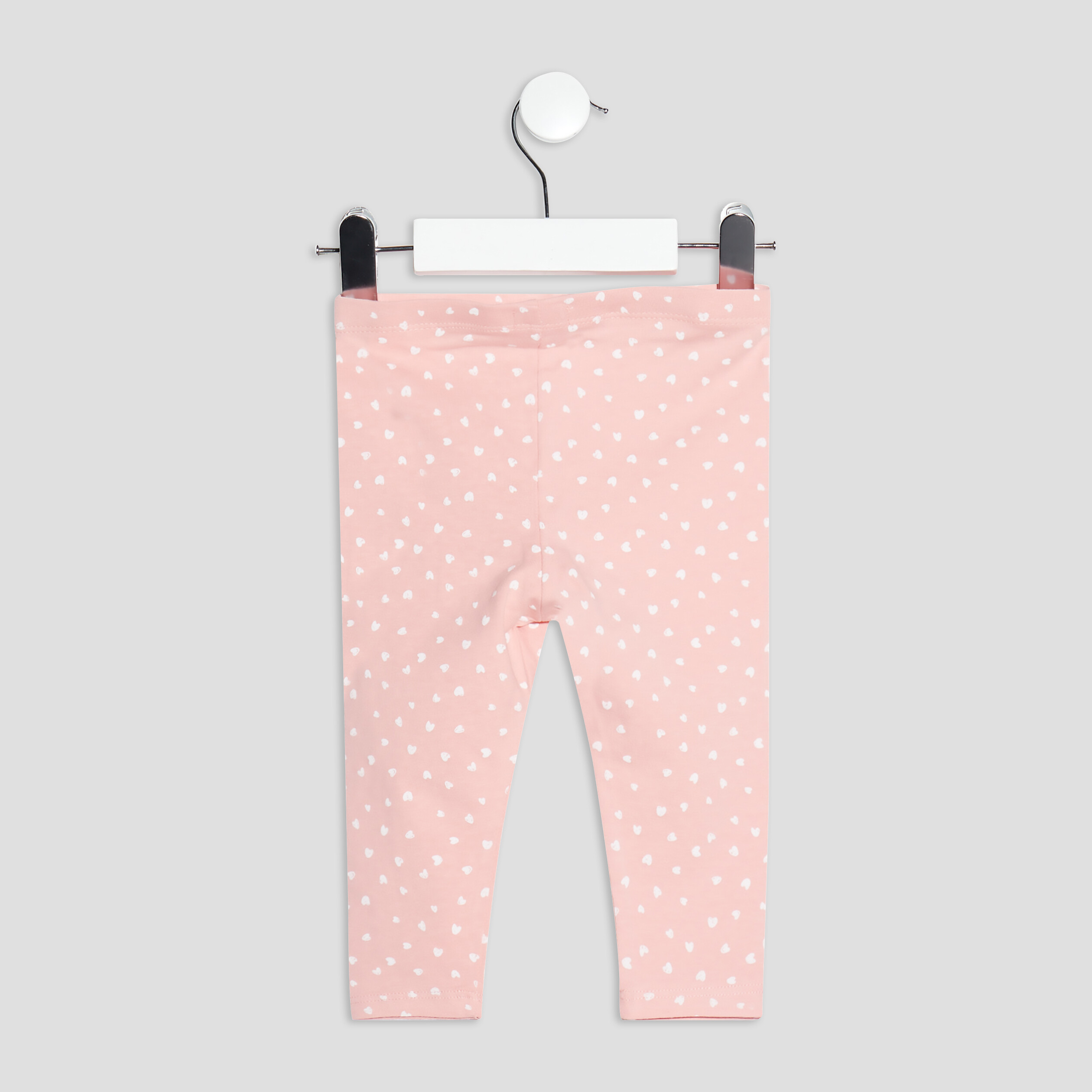 Lot 2 leggings standards en coton rose pastel bébé fille | La Halle