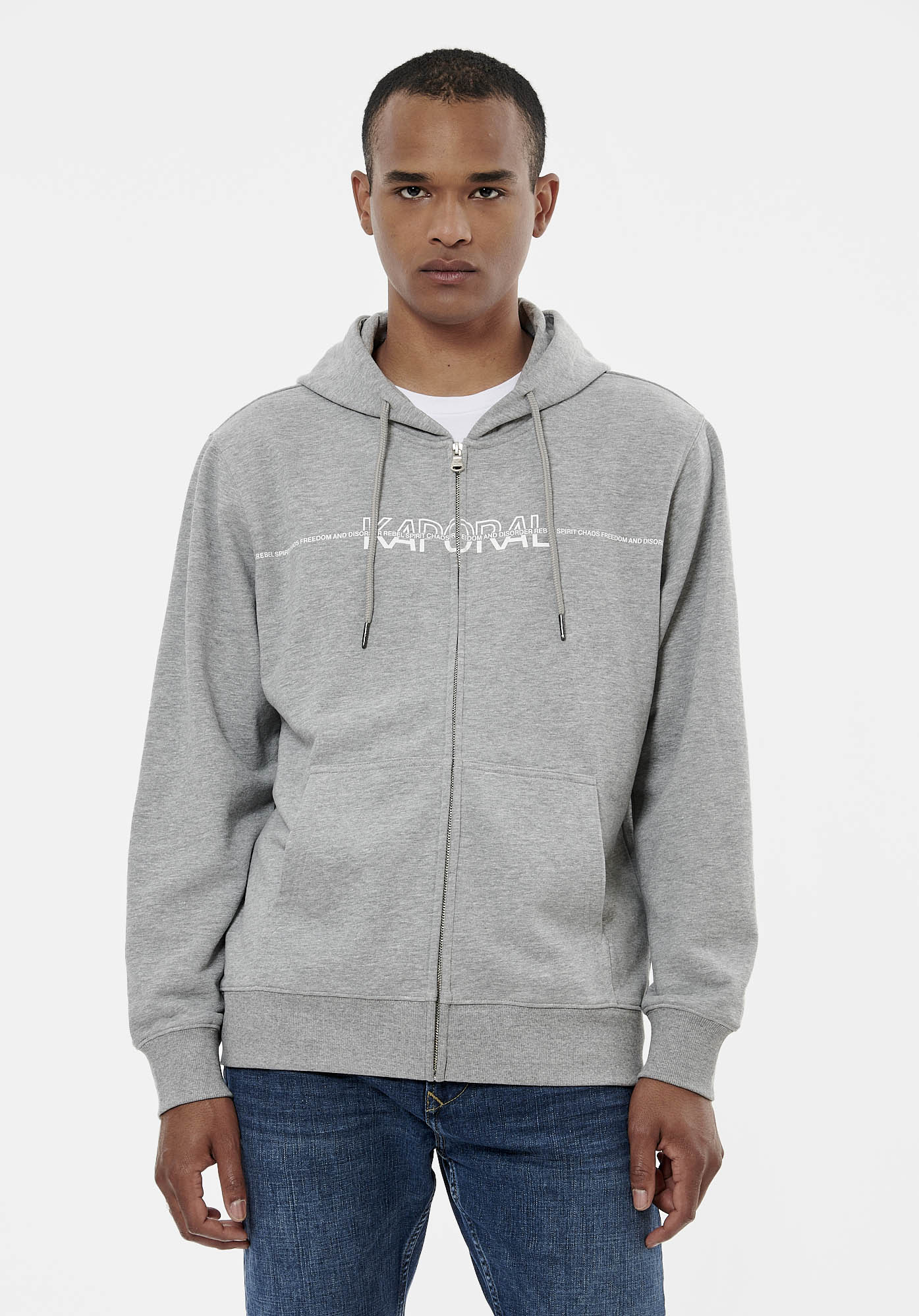ROLAN  Sweat zippé gris homme