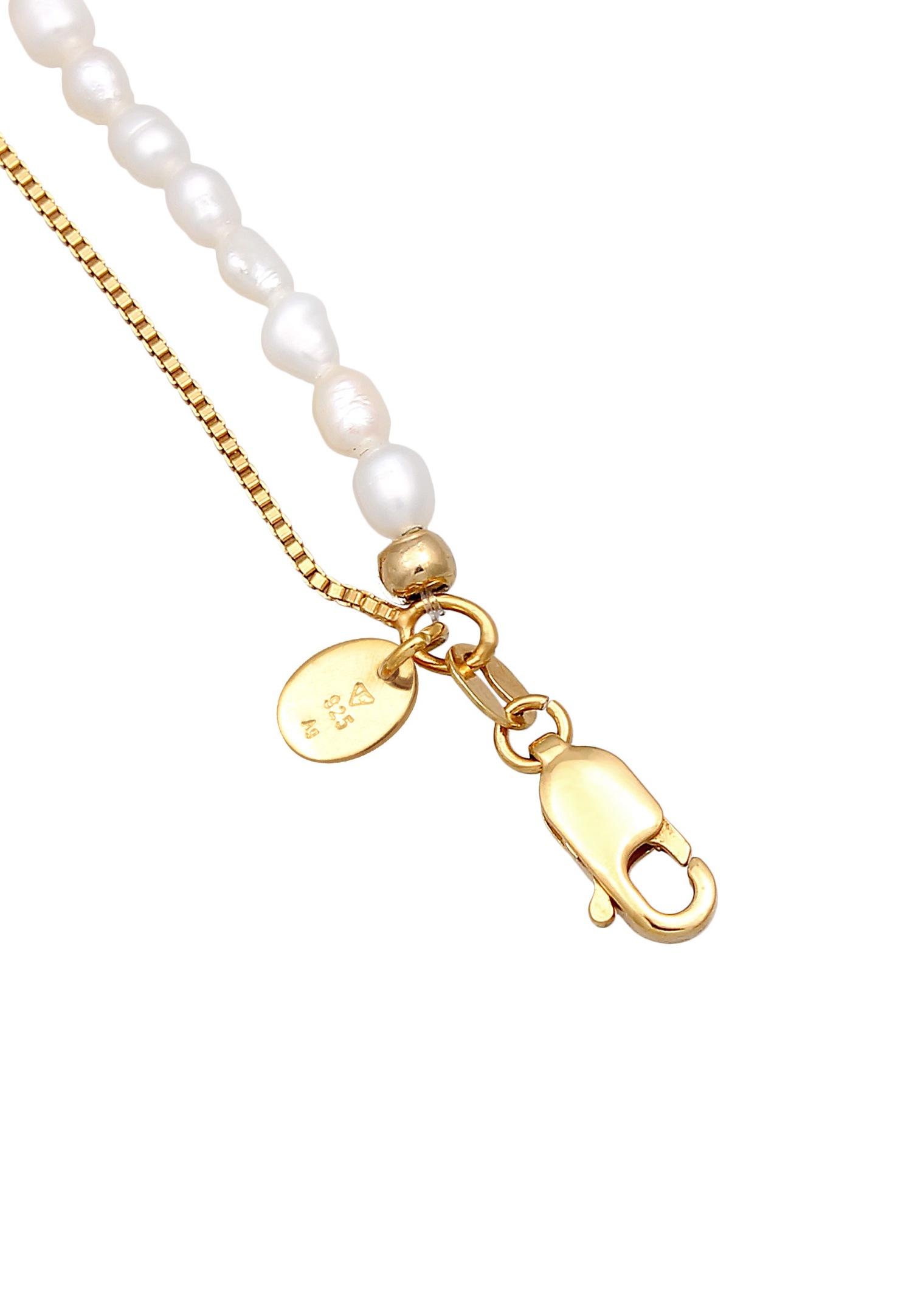 Collana girocollo da donna Elli PREMIUM con ciondolo a forma di sole e perle coltivate d'acqua dolce in argento sterling 925.