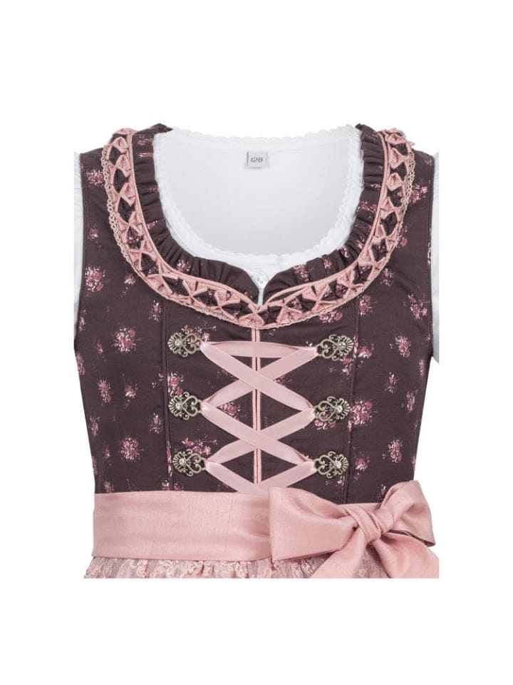 Nübler Kinderdirndl 3-teilig Rosalie in Bordeaux günstig kaufen