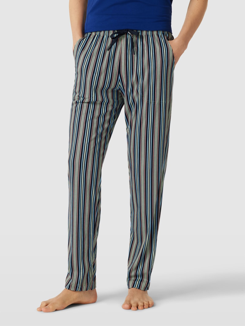 Pyjama-Hose mit Allover-Muster Modell 'REMIX' in beige
