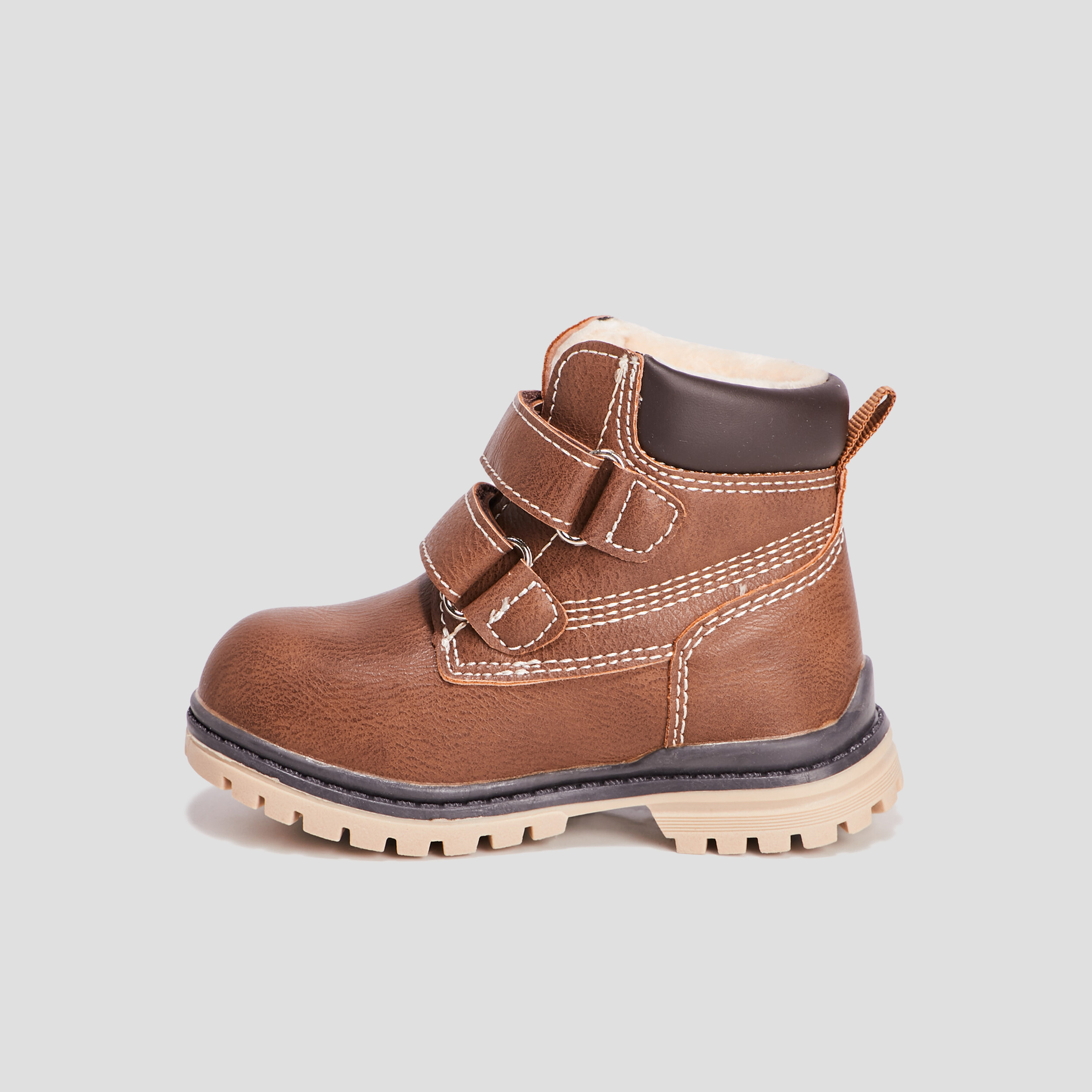 Bottines fourrées marron bébé garçon | La Halle