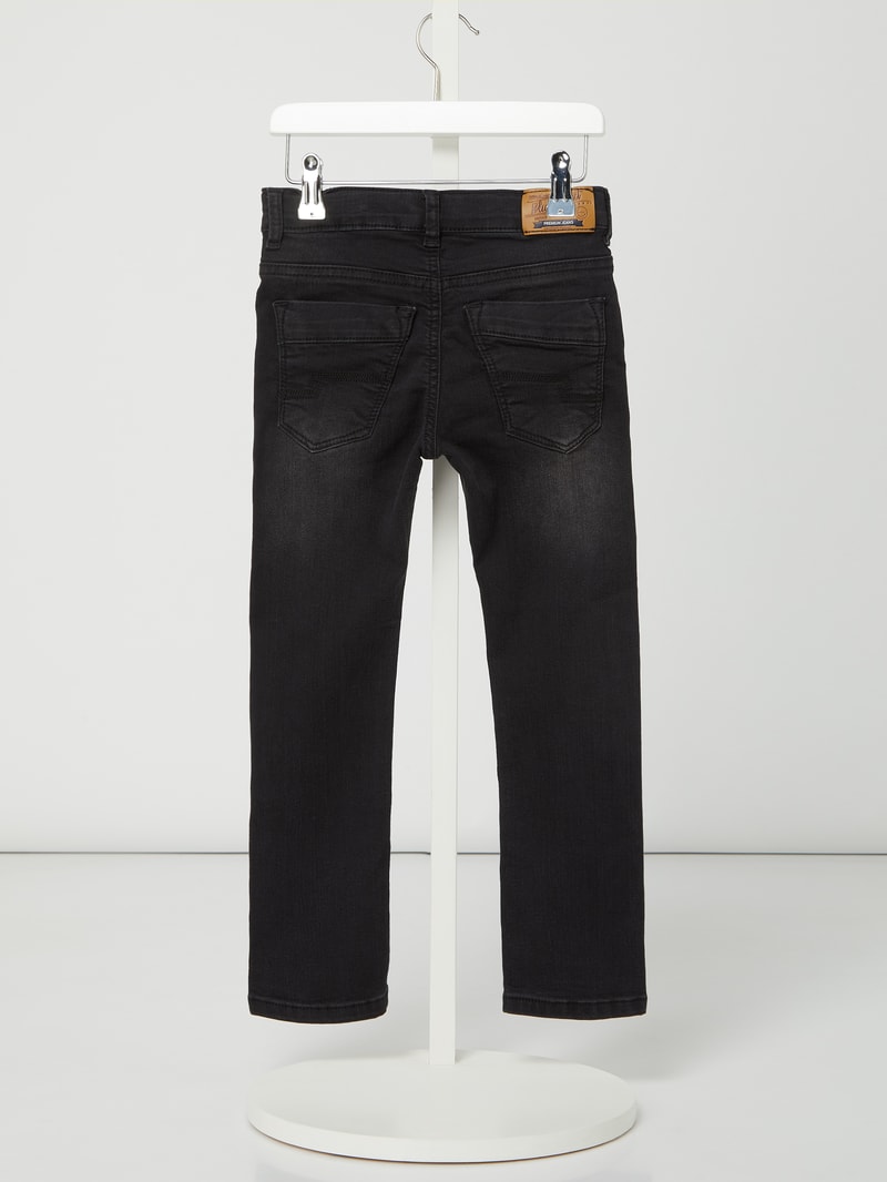 Skinny Fit Jeans mit Stretch-Anteil in schwarz