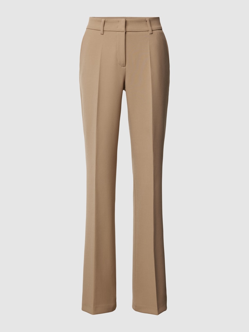 Chino mit Bundfalten Modell 'FRANCE' in beige