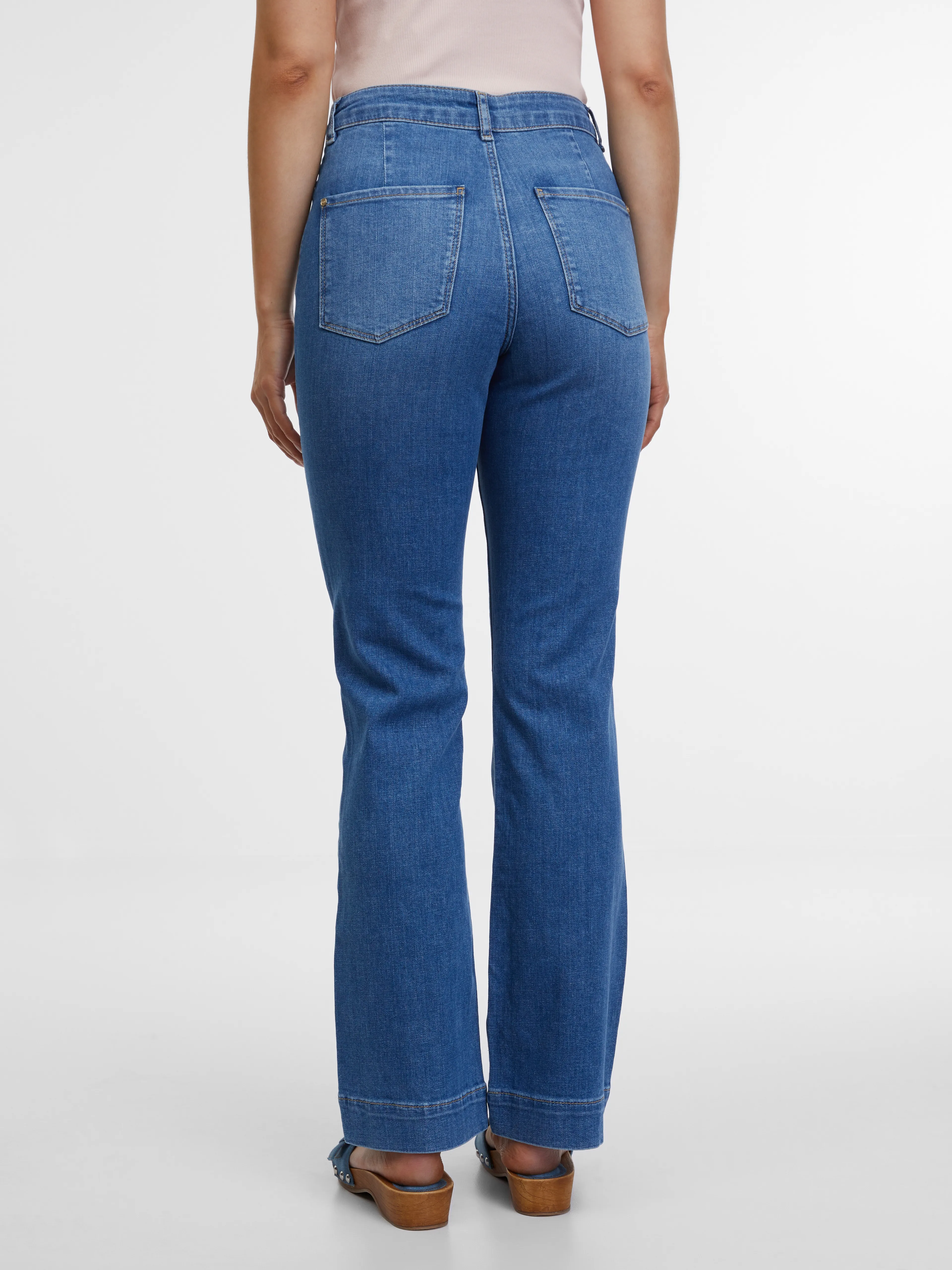 Blaue Damen-Bootcut-Jeans ORSAY