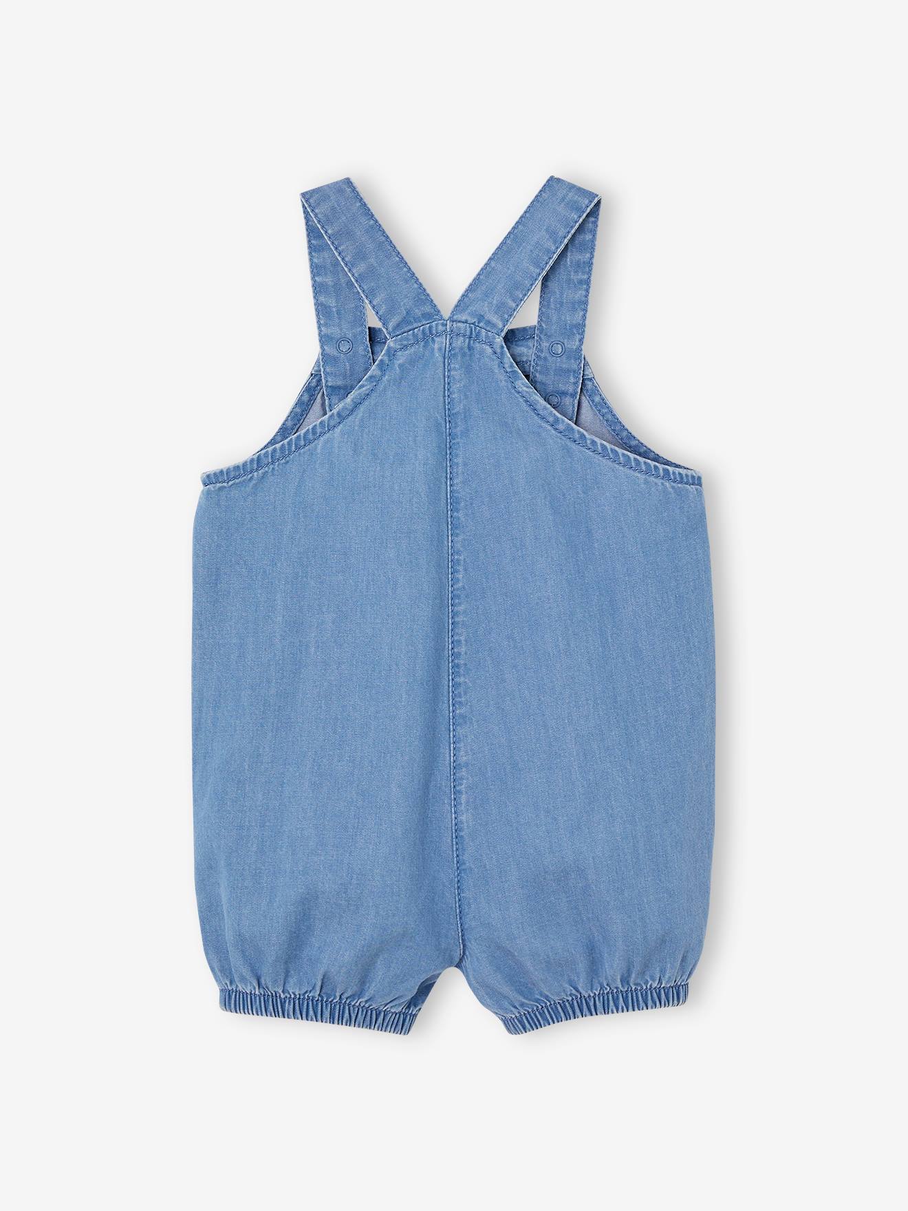 Vertbaudet Baby Latz-Shorts Oeko-Tex - blue stone