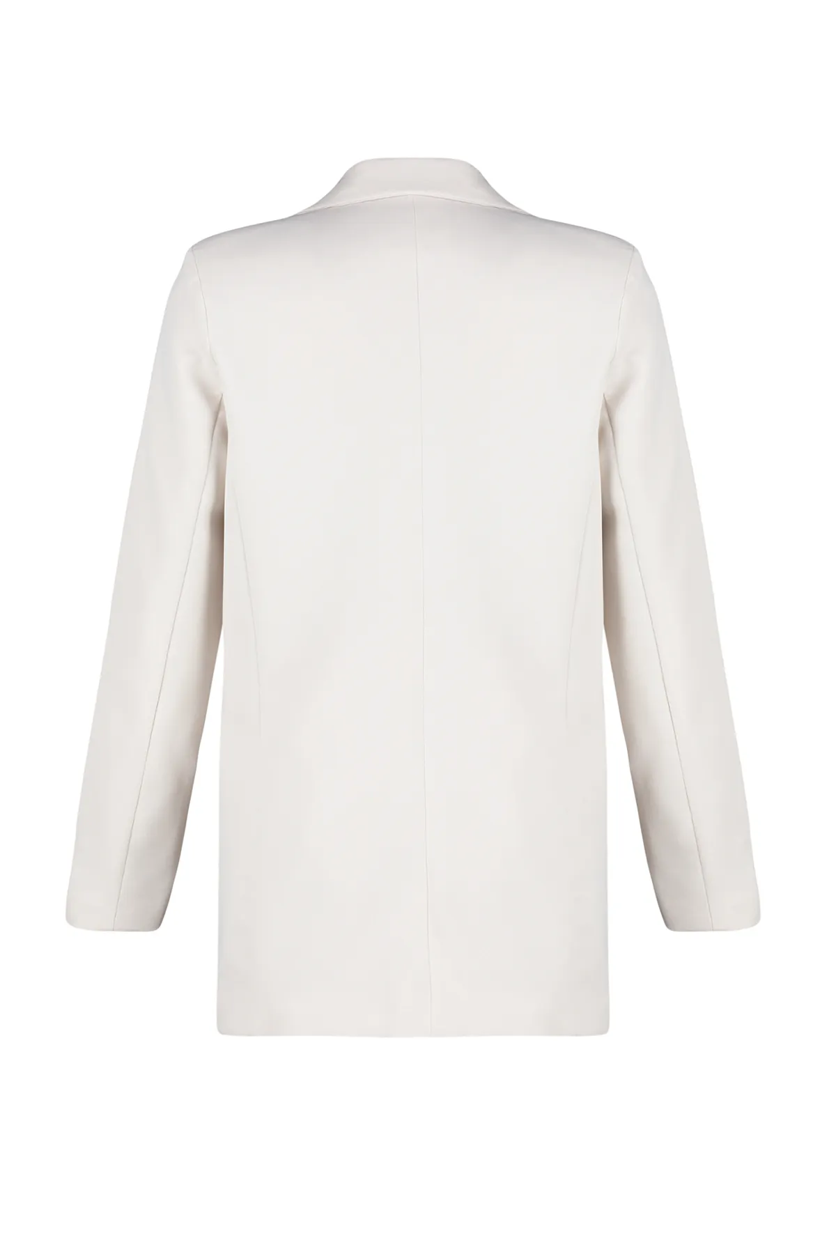 Trendyol Collection  Graue, normal gefütterte, zweireihige Blazerjacke aus Webstoff TWOSS20CE0059